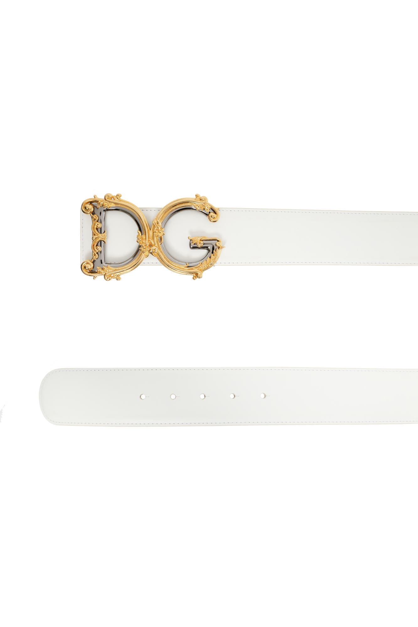 ベルト DOLCE & GABBANA Woman Belt White BE1336AZ831 80001 Calfskin Belt - Women's Accessories | Dolce&Gabbana